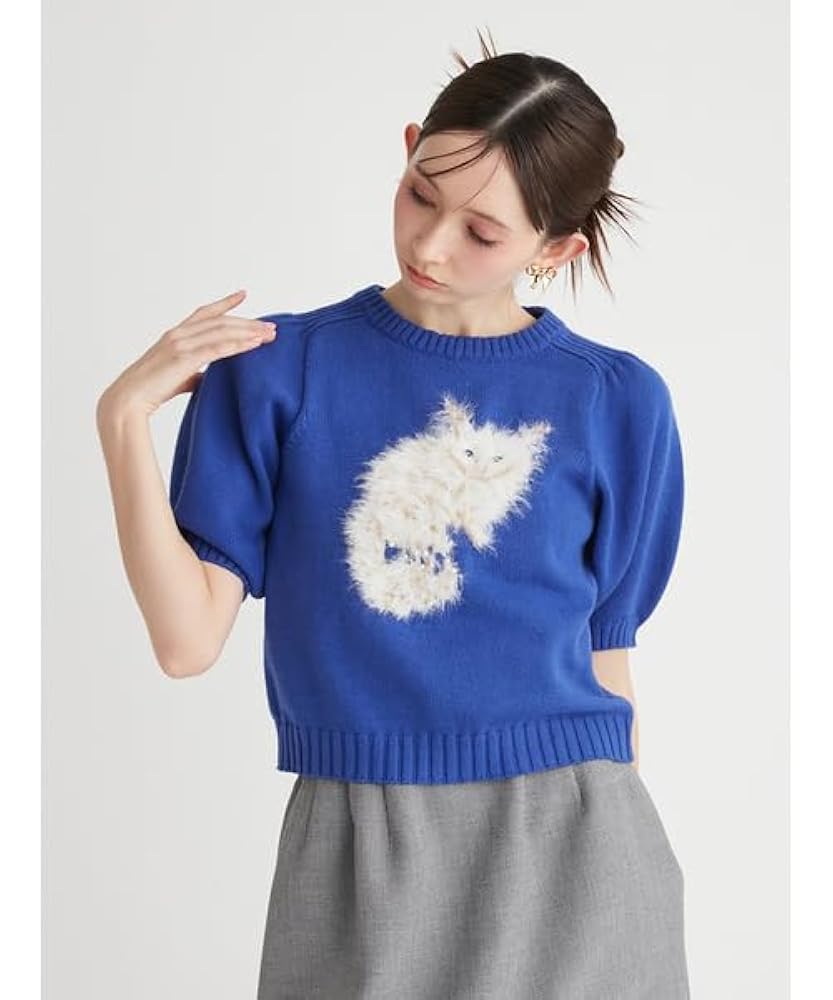 樋上公実子コラボ“Ru”ジャガードニット FURFUR ブルー Amazon | [ファーファー] 樋上公実子コラボ“Ru ジャガードニット